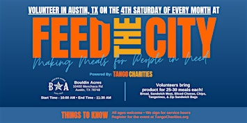 Feed The City Austin (South): Making Meals for People In Need | Bouldin Acres