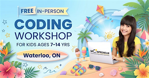 Free In-person Coding Class in Waterloo, ON For Kids Ages 7-14 Years | Courtyard by Marriott Waterloo St. Jacobs