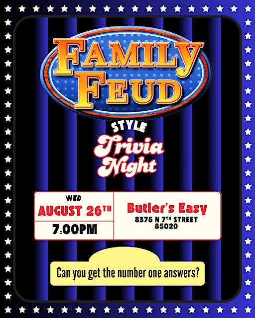 Family Feud Style Trivia at Butler's Easy | Butler's Easy