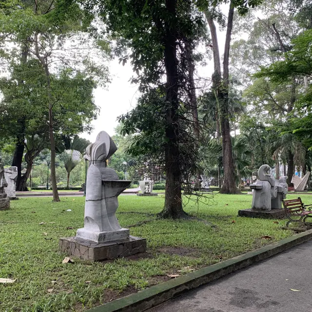 Local park with greenery 