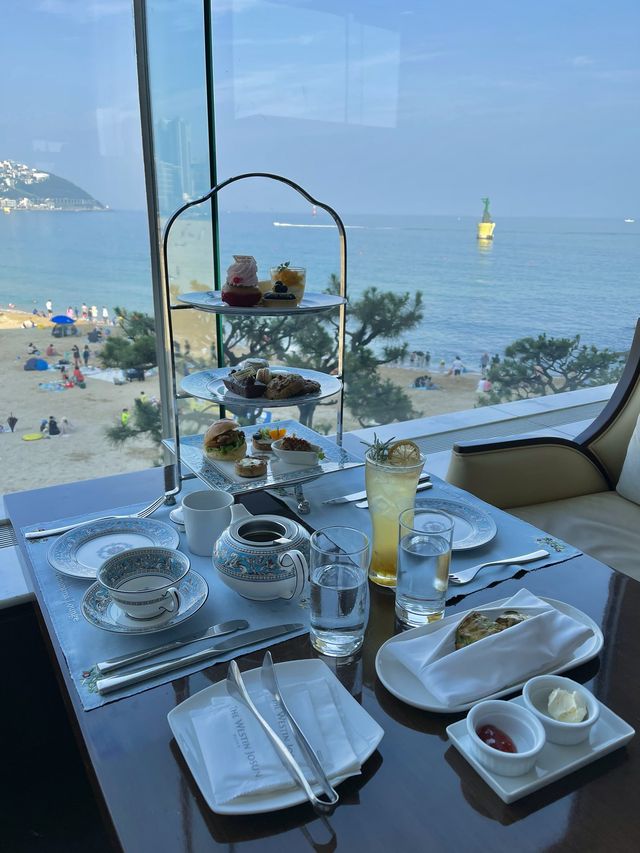 해운대 뷰🌊 웨스틴조선 부산 파노라마라운지 / 애프터눈 티 세트