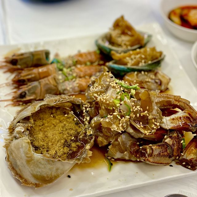 전복, 딱새우, 게! 장이 세개!!! 제주도 삼다장