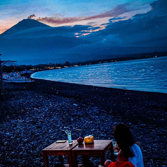 Black Sand at Amed Beach in Bali!