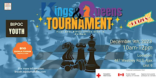 Kings & Queens Chess TOURNAMENT | Durham Family & Cultural Centre
