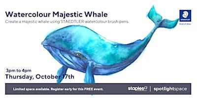 Watercolour Majestic Whale | Staples Oakville Store 4