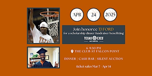 Texas Exes Katy Chapter Scholarship Fundraising Dinner with TJ Ford | The Club at Falcon Point