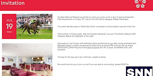 Scottish National Network @ Hamilton Racecourse Friday 19 July 2024 | Hamilton Park