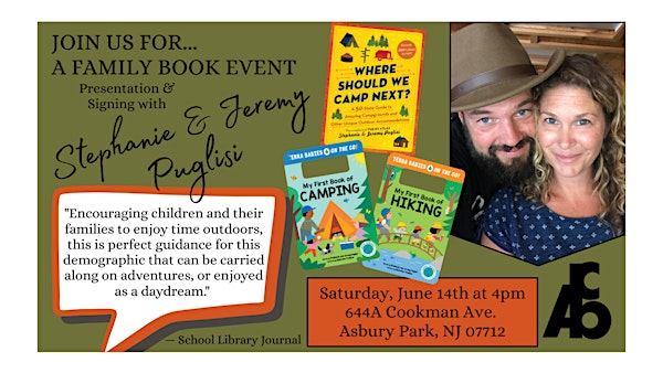 Family Book Event on Camping & Hiking with Stephanie and Jeremy Puglisi | Asbury Book Cooperative