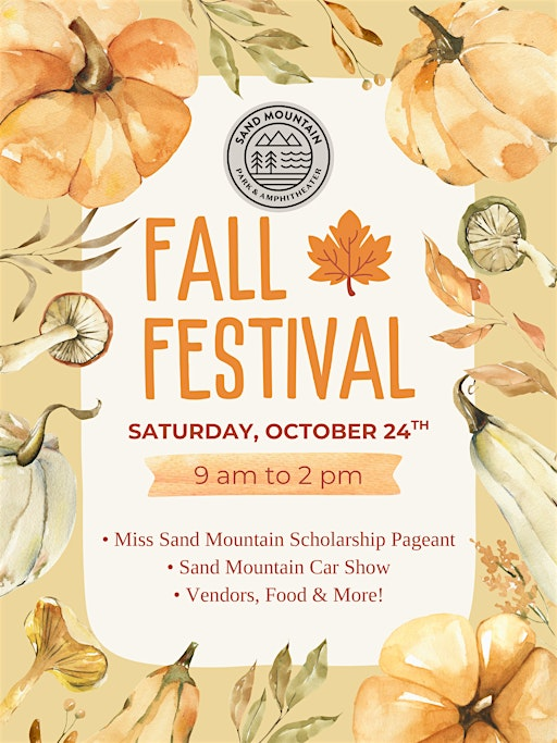 Sand Mountain Park Fall Festival Vendor Application | Sand Mountain Amphitheater