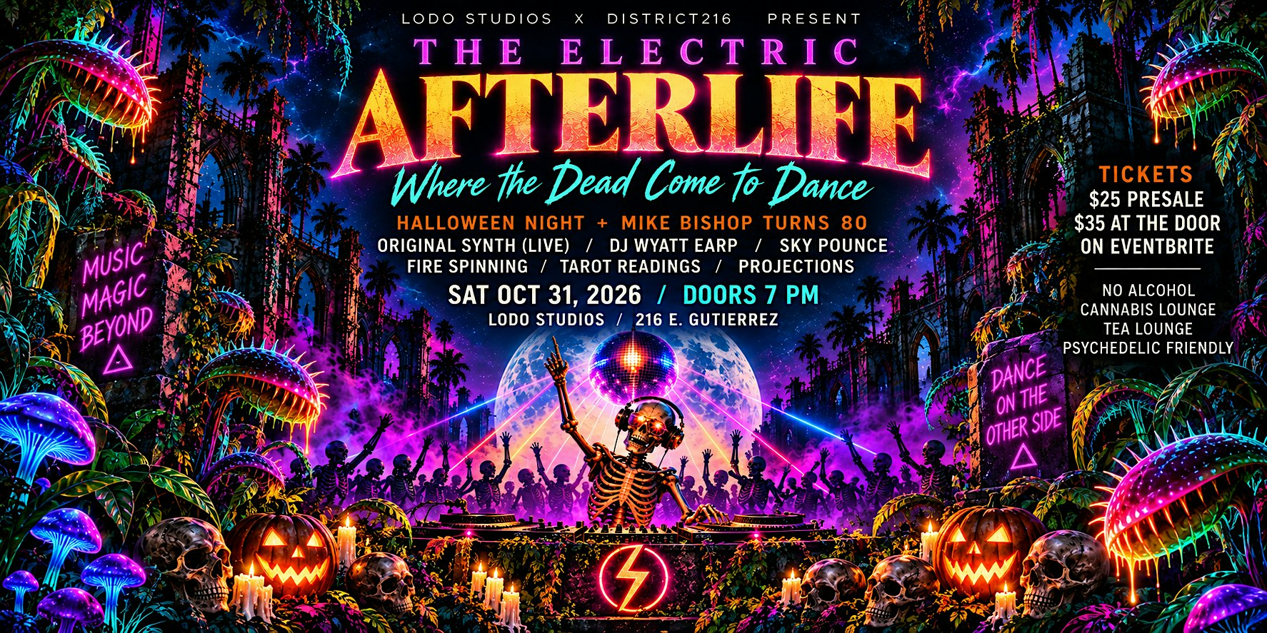 The Electric Afterlife HALLOWEEN PARTY (Sat. 10/31) | LoDo Studios