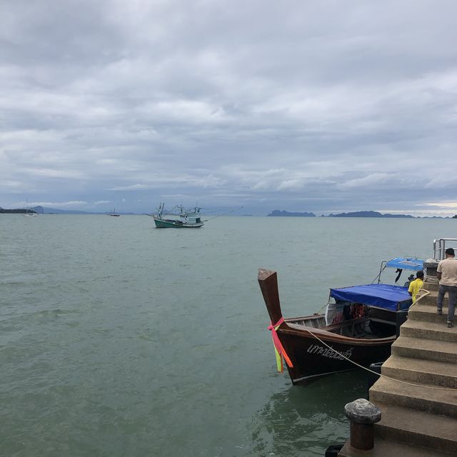 quiet and peaceful pier in old town Koh lanta