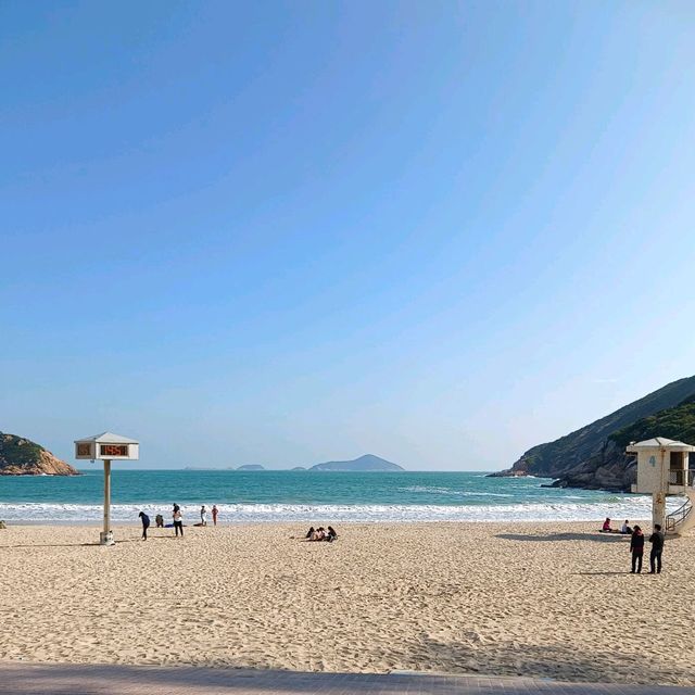 石澳沙灘上，聽海濤聲，令你心靈純淨！