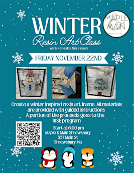 Winter Resin Art Class at Maple & Main Shrewsbury | Maple & Main
