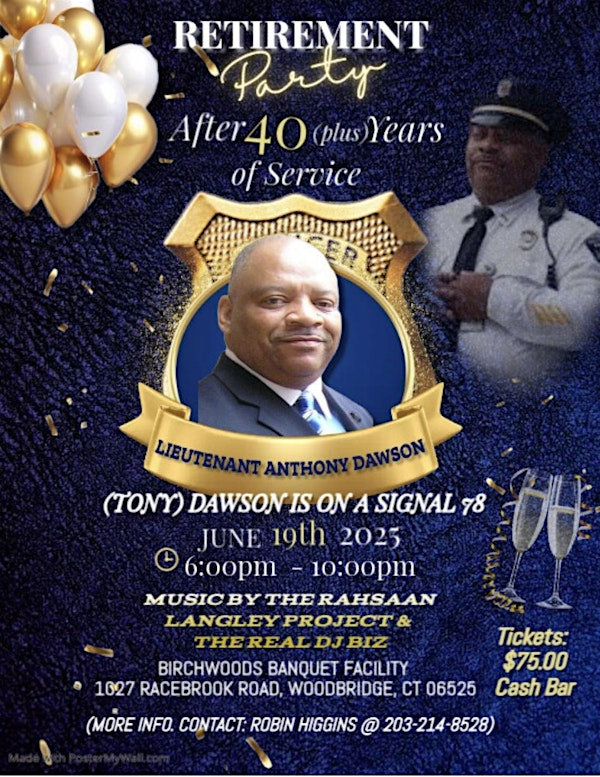 Anthony (Tony) Dawson's Retirement Party | Birchwoods Banquet Facility