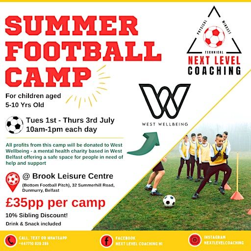 Summer Football Camp | Brook Leisure Centre