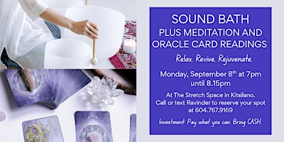 Sound Bath, Meditation, Oracle Card Readings and Community. | 2188 York Ave