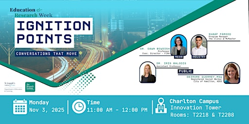 IGNITION POINTS: Conversations that Move. | St. Joseph's Healthcare Hamilton
