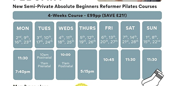 MON: Absolute Beginner's Reformer Pilates 4-Week Courses | One Dragonfly ~ Yoga + Pilates Studio