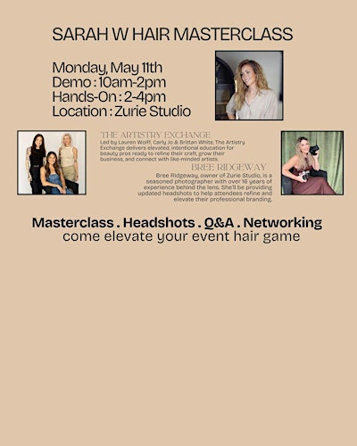 Bridal Hairstyling Masterclass at Zurie Studio | Zurie Studio