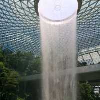 Waterfall inside of Airport 