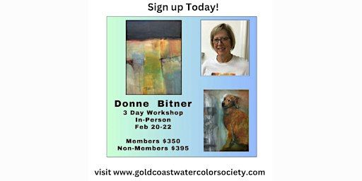 3 Day In-Person Workshop with Award-Winning Artist Donne Bitner | ArtServe