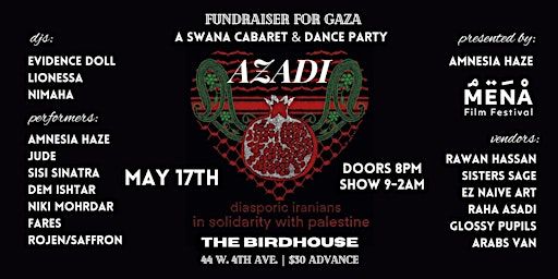 AZADI Cabaret & Dance Party | The Birdhouse