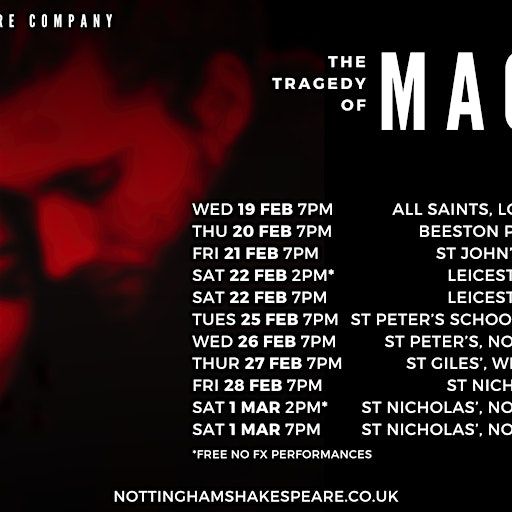 The Tragedy of Macbeth *FREE NO-FX MATINEE* | Leicester Cathedral