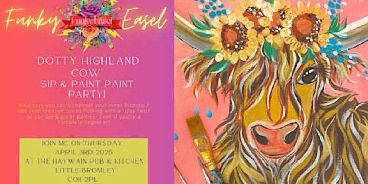 Sip & Paint Night At The Haywain, Little Bromley, painting Dotty | The Haywain Pub and Kitchen