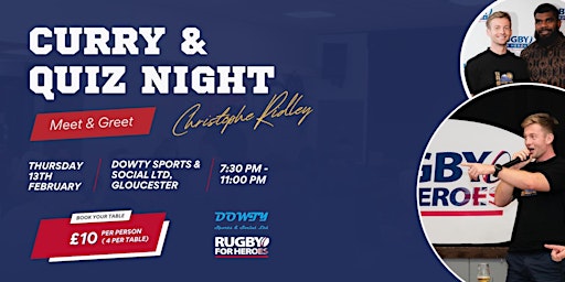 Quiz and Curry Night with International Rugby Referee | Dowty Sports & Social Ltd
