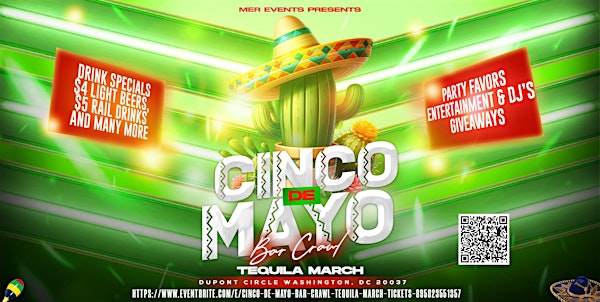 Cinco De Mayo Bar Crawl | Dupont Circle