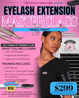 Eyelash Extension Training Class - (Starting at $299) | Pink Caviar University