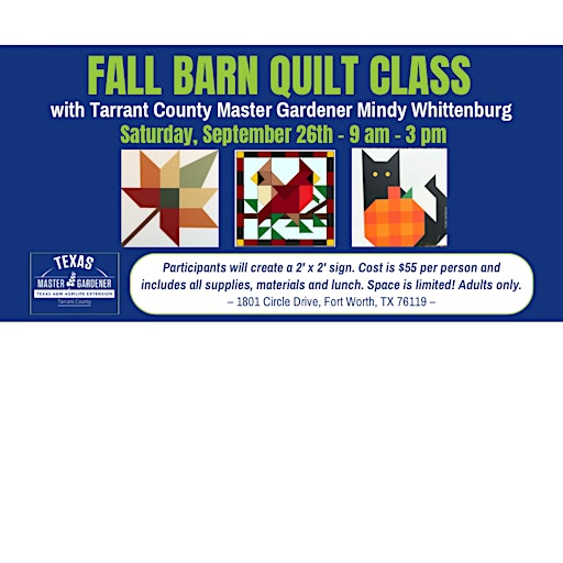 Fall Barn Quilt Class | 1801 Circle Dr