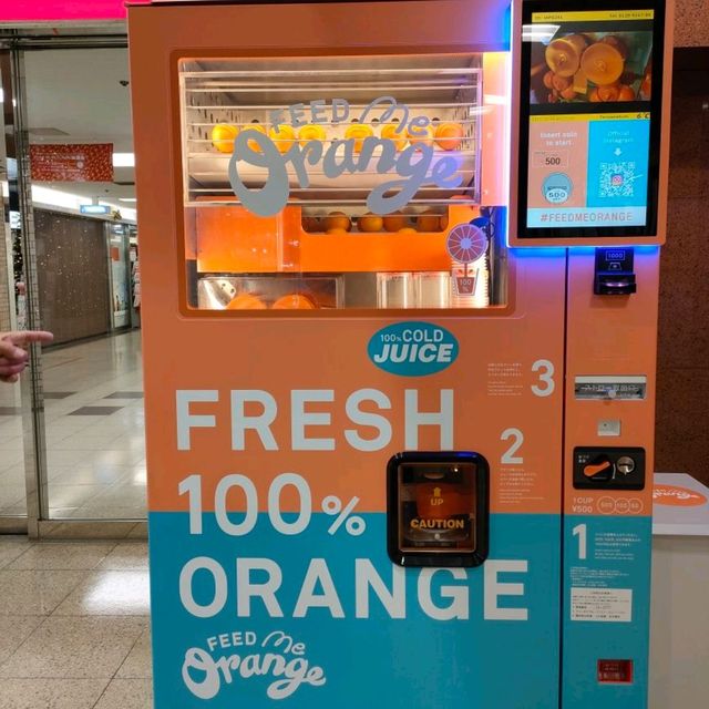 【大阪】見てみて‼️フレッシュオレンジジュースのスタンドがあるよ🍊