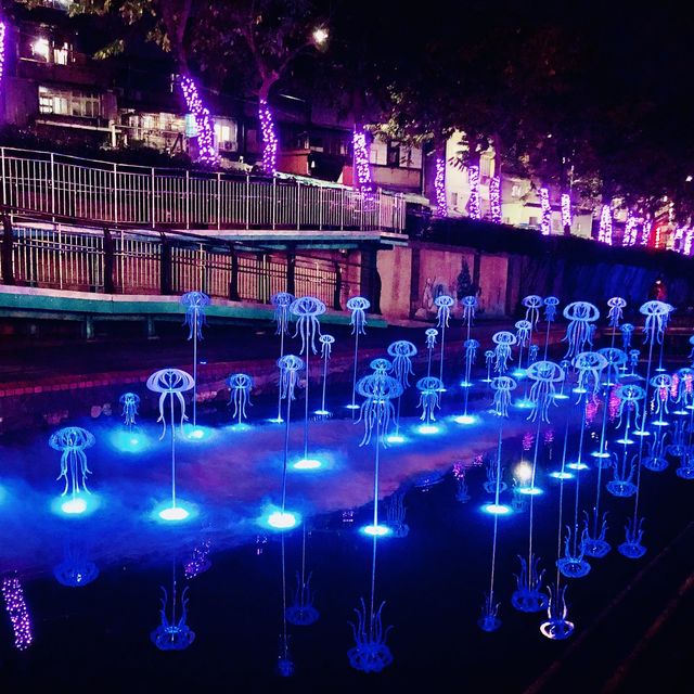 新莊幸福站🔮2022新北鯨彩中港光雕展🤩越夜越美麗✨