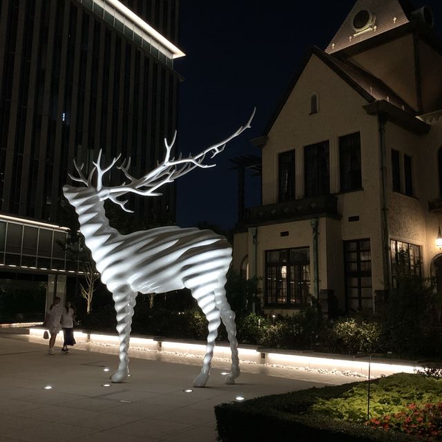 弁慶堀と東京ガーデンテラスのライトアップ🌃