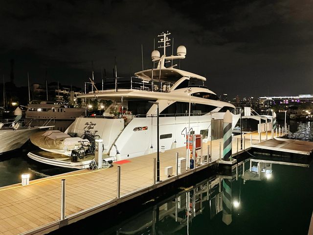 Romantic night stroll along Sentosa Cove