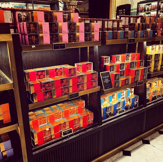 Amazing selection of chocolate at Harrods