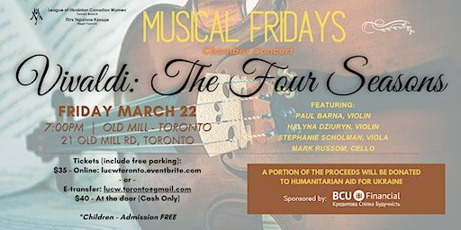 Vivaldi The Four Seasons - Musical Fridays Chamber Concert | Old Mill Toronto Event Venue