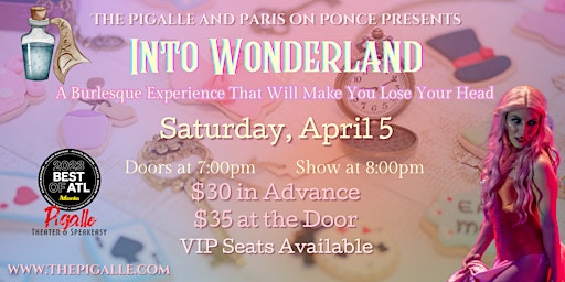 Into Wonderland : A Burlesque Experience | Underground Atlanta, Upper Alabama Street, Atlanta, GA, USA