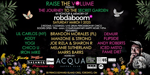 The Journey To The Secret Garden | Acqua Supper Club