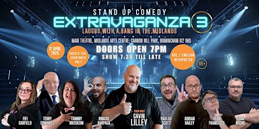 EXTRAVAGANZA part 3 Stand Up Comedy Night hosted by Gavin Lilley | Midlands Arts Centre