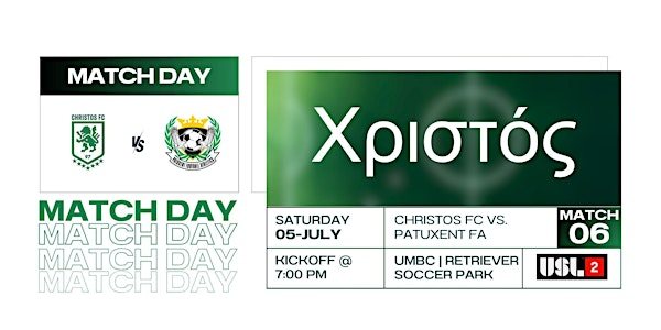 Christos FC vs. Patuxent FA | Home Match 06 | USLY Night | UMBC Soccer Stadium