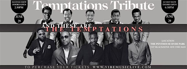 A Temptations Tribute Concert  - Time Capsule Series 1960s Edition | The Penthouse Hyde Park