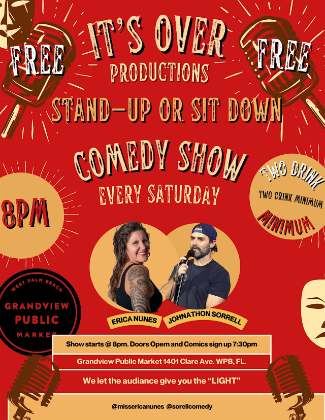 It's Over Comedy Productions Presents Saturday Variety Show | Grandview Public Market