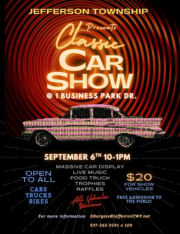 Jefferson Township Presents "Thee Inaugural Car Show " | 1 Business Park Dr