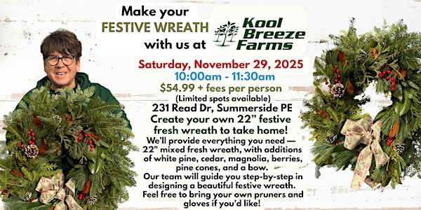 Festive Fresh Wreath Workshop @ Kool Breeze Farms | Kool Breeze Farms