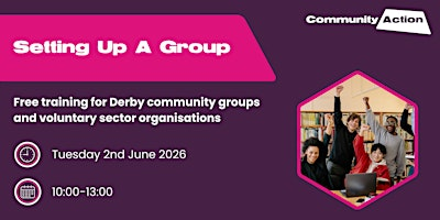 Setting Up a Group Training | Community Action Derby, 30 Charnwood Street, Derby DE12GU