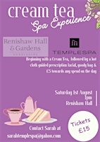 August Renishaw Hall Cream Tea TempleSpa Experience | Renishaw Hall & Gardens