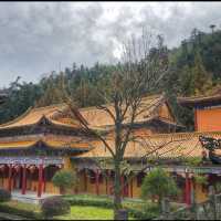 Beautiful Pagoda and temple at Tianmushan 