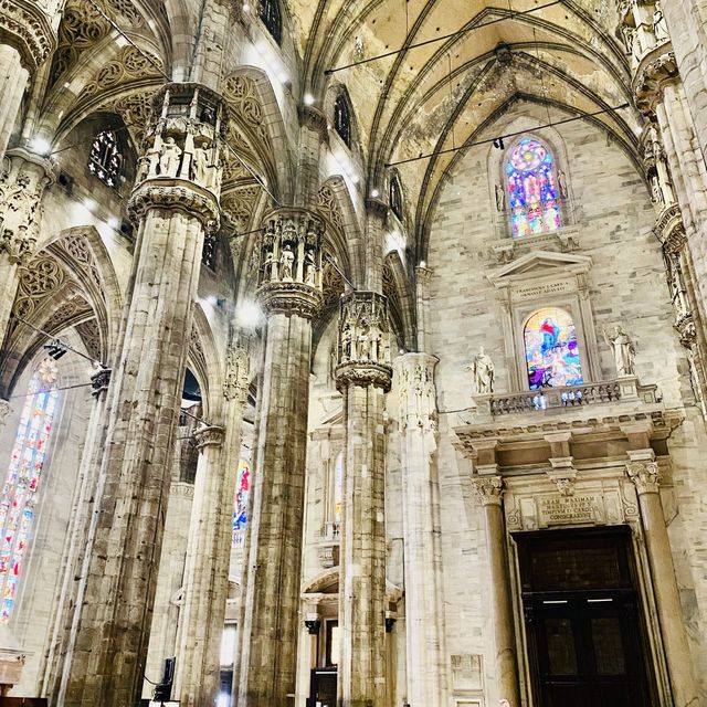 INTERIOR OF THE MASSIVE DUOMO